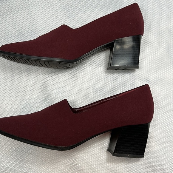 ~3 for $20~ Lizflex maroon pumps chunky heel - Picture 3 of 7